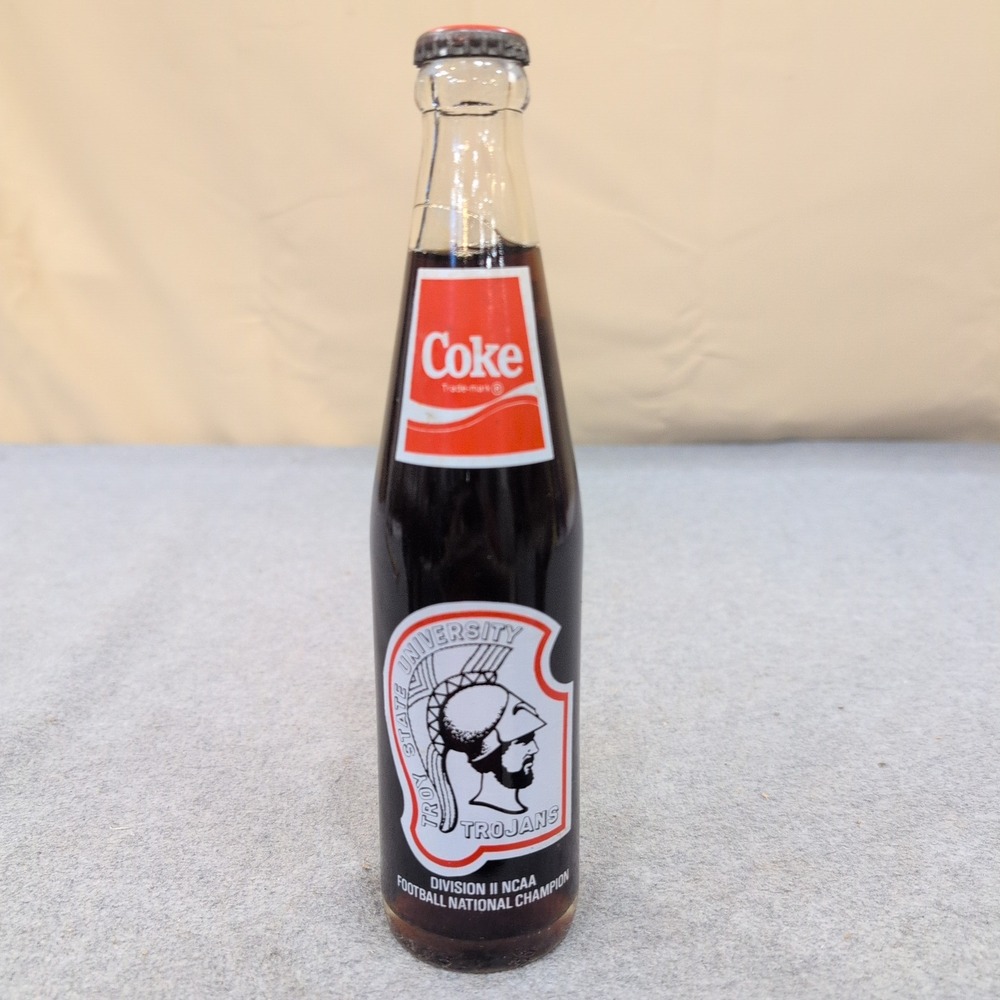 1984 Troy State University Trojans NCAA Football National Champion Coke Bottle - Picture 1 of 5